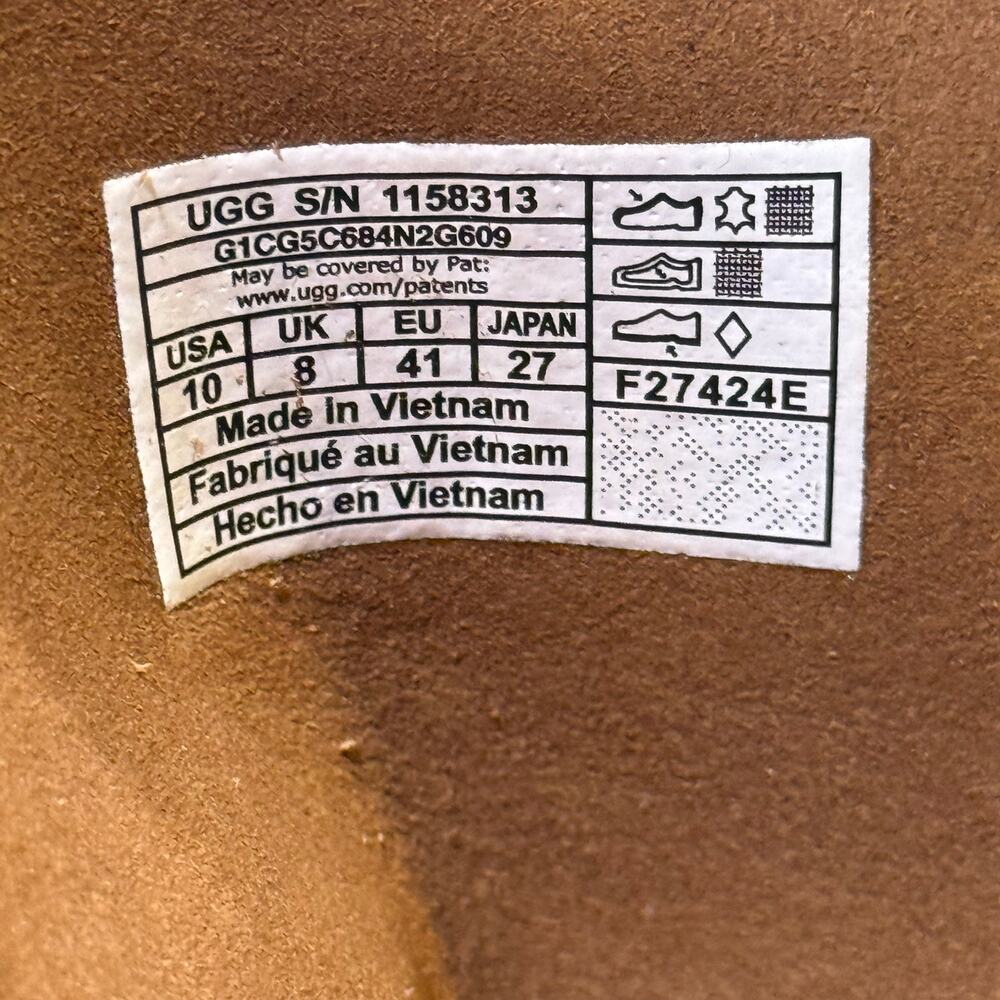 UGG NWOT Classic Twin Seam New Heights Boots Platform Suede Chestnut Womens‎ 10 - Picture 12 of 15